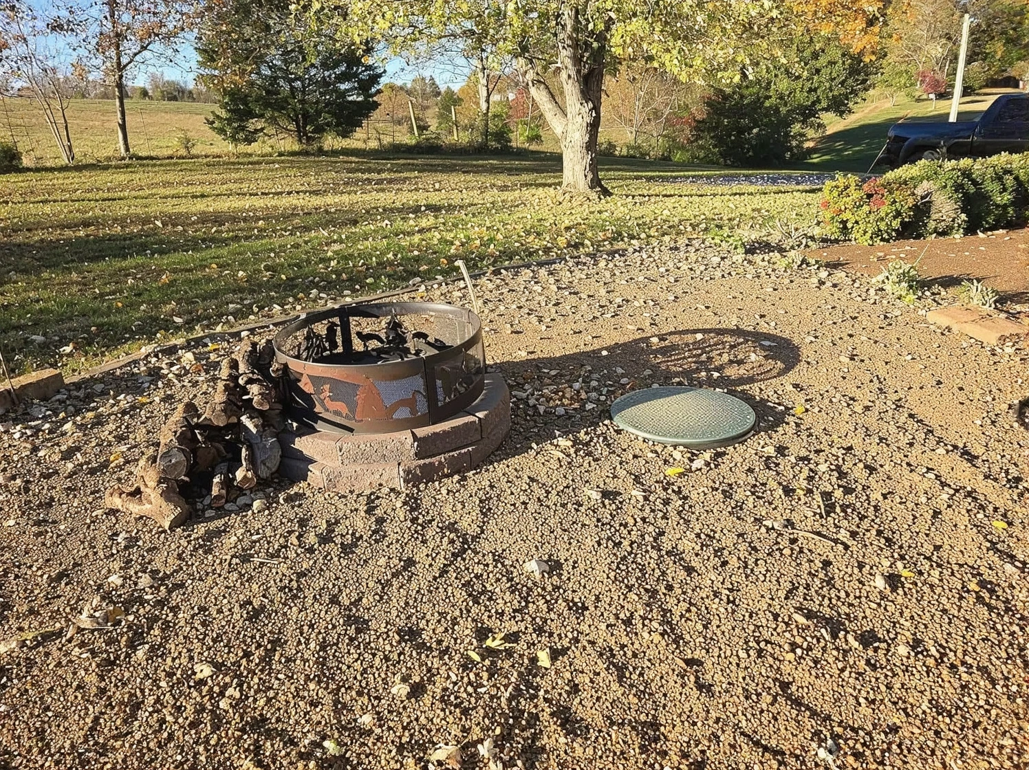 Customer photo of septic tank pumping truck at residential property