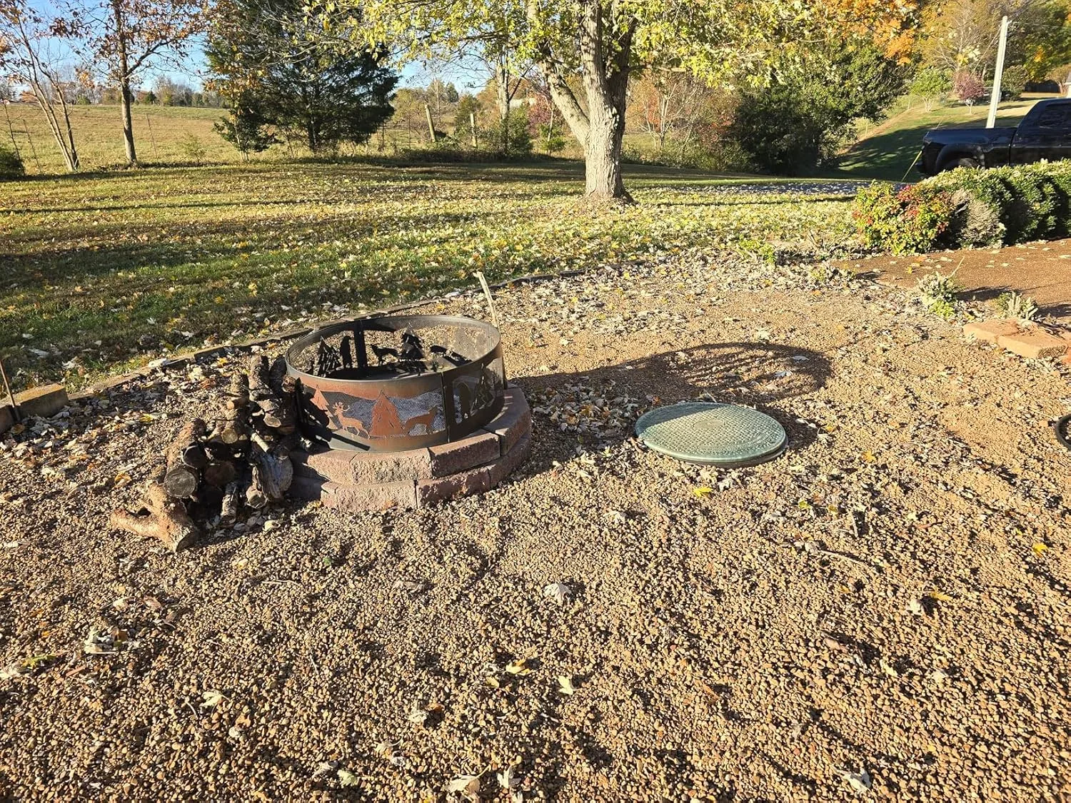 Customer photo of tank riser installed under septic tank showing elevated installation