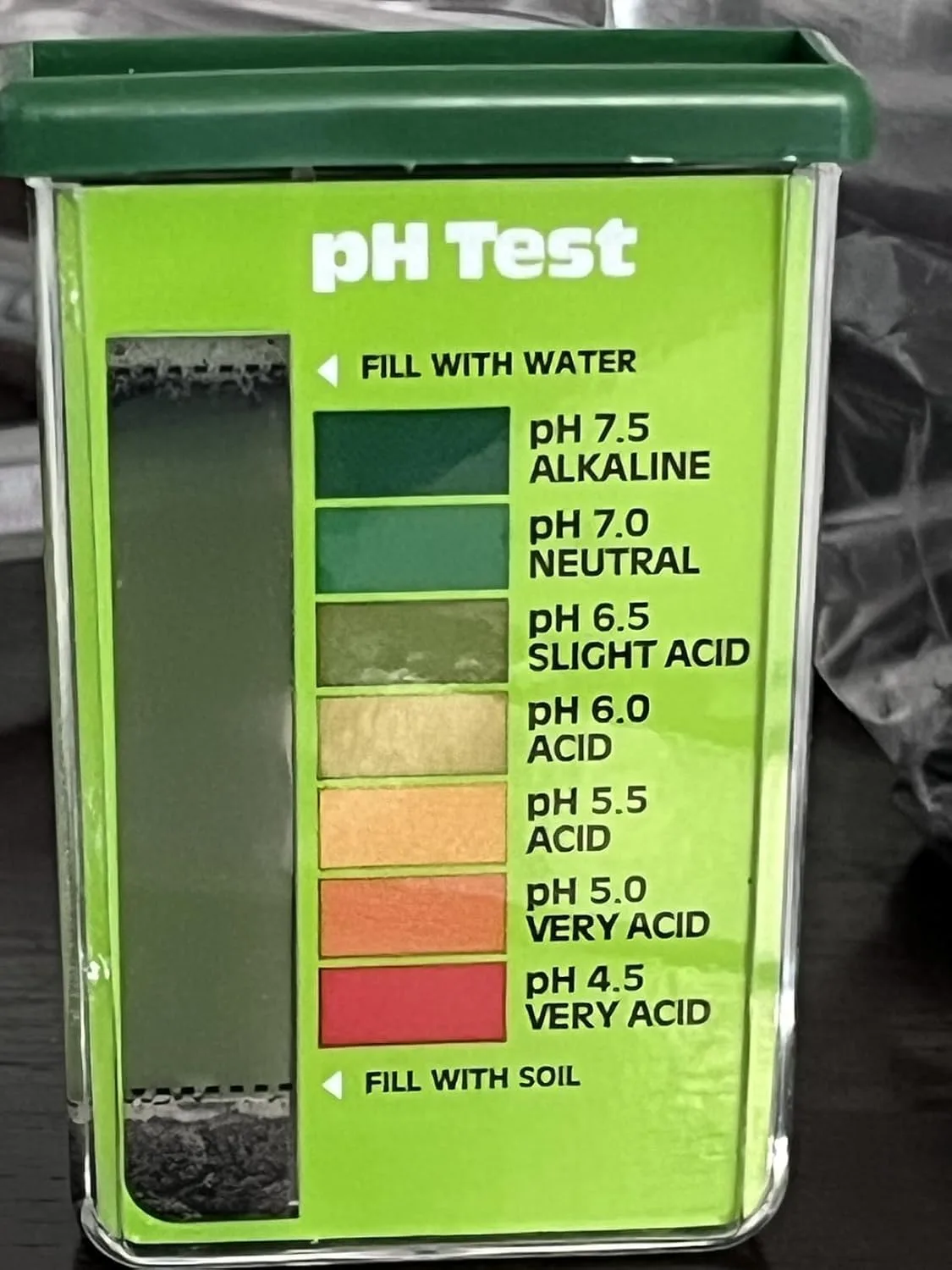 Customer photo of percolation test kit showing soil sample collection materials