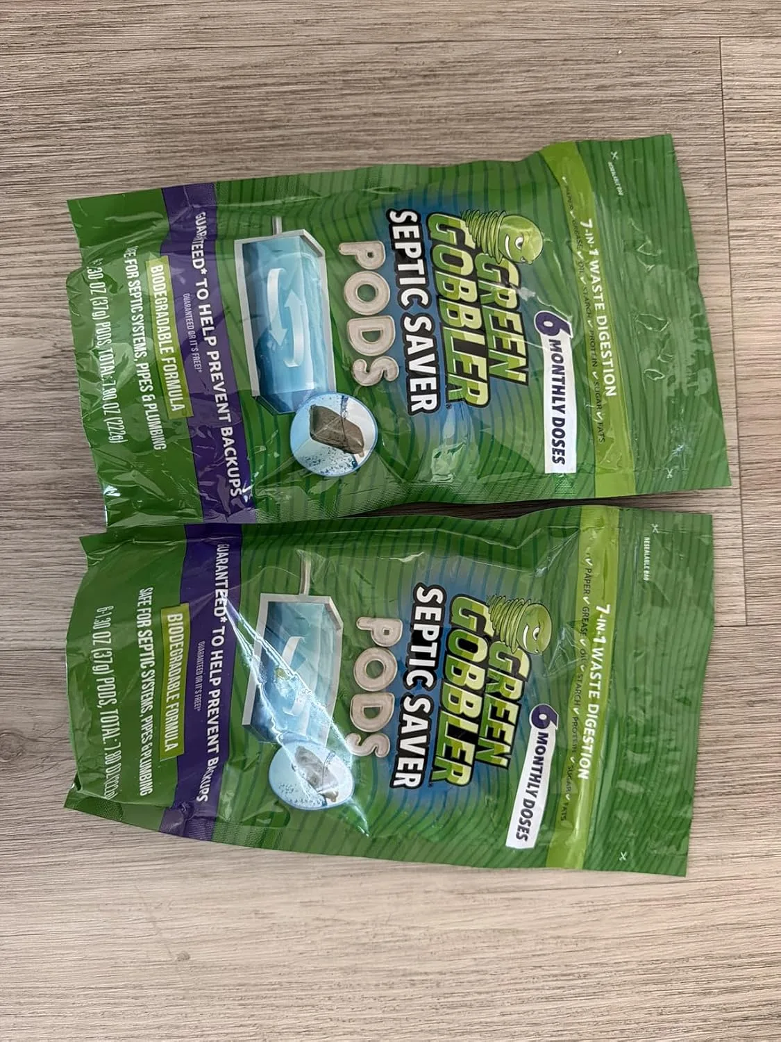 Customer photo of aerobic septic bacteria product packaging and contents