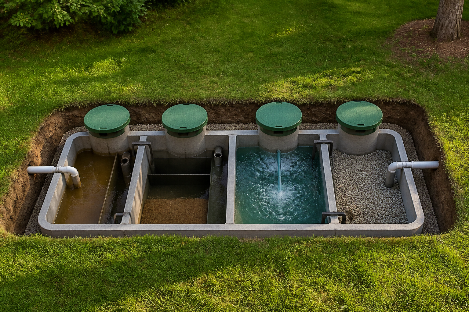 How an Aerobic Septic System Works: The 4-Stage Treatment Process